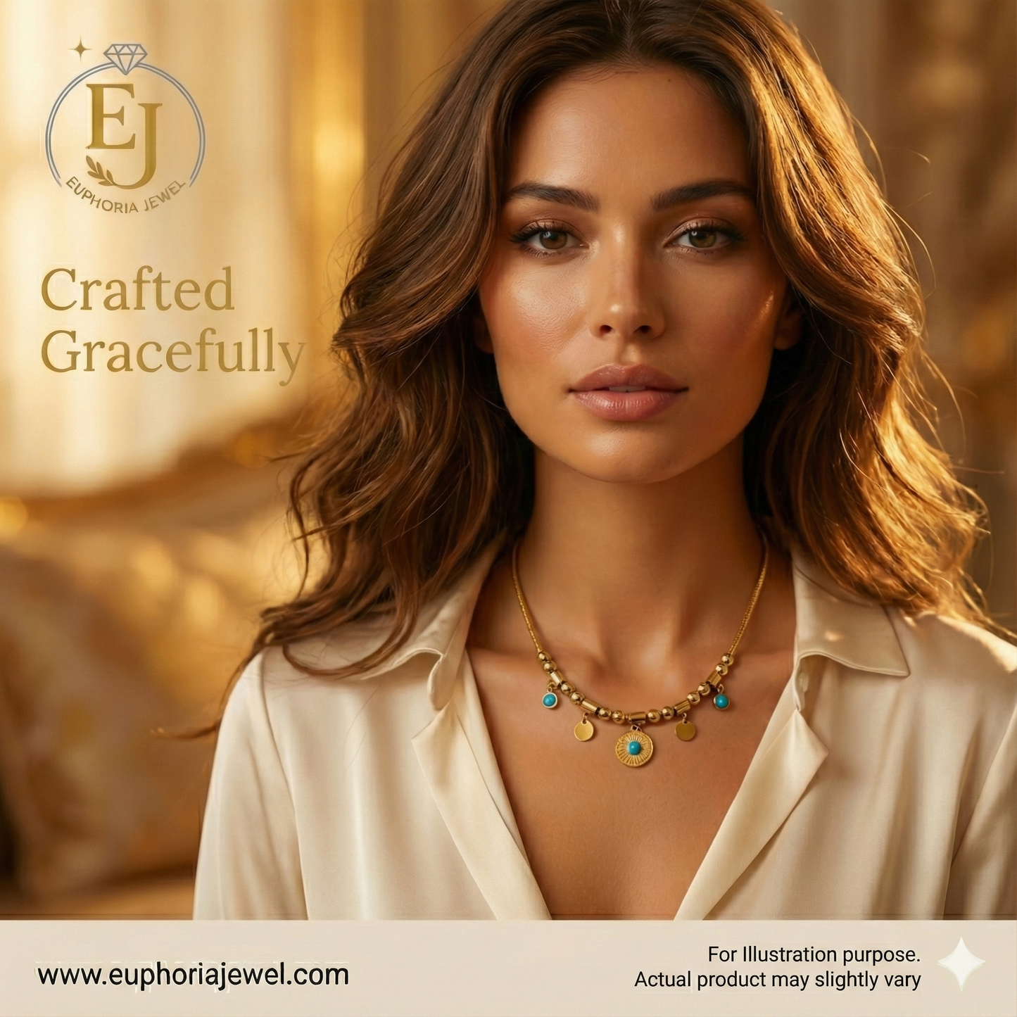 Aurelia Turquoise Charm Necklace