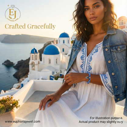 Blue Aura Hamsa Evil Eye Stretch Bracelet – for Protection & Style