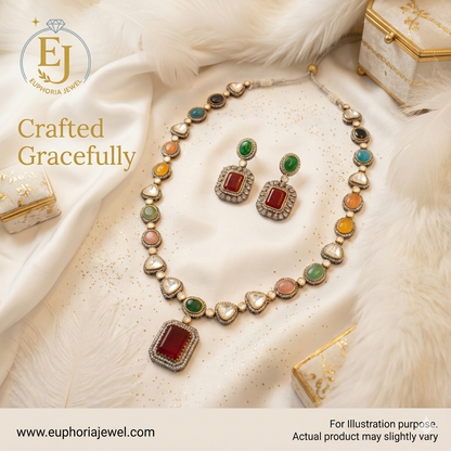 Majestic Navratna Multi colour Couture Set