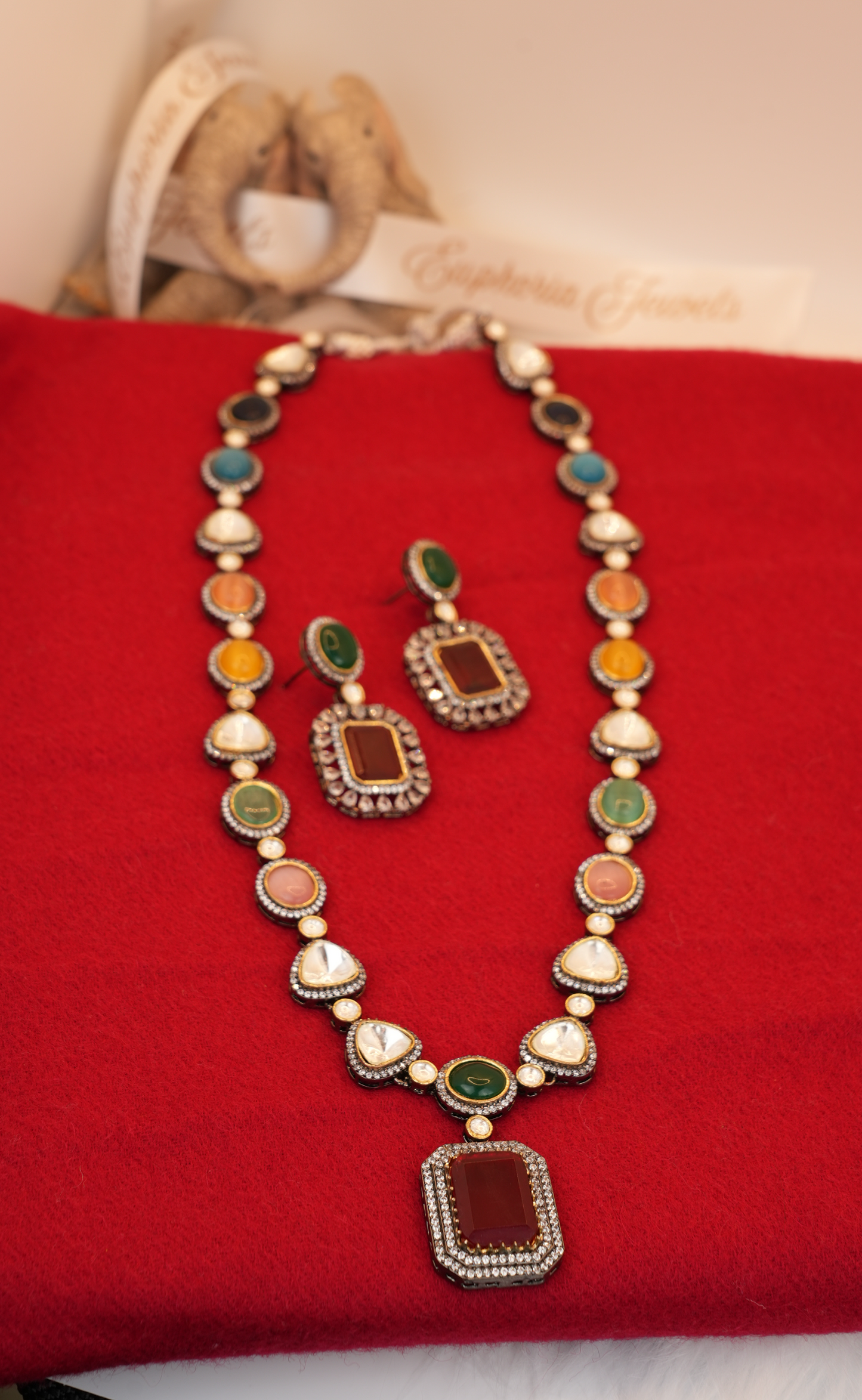 Majestic Navratna Multi colour Couture Set