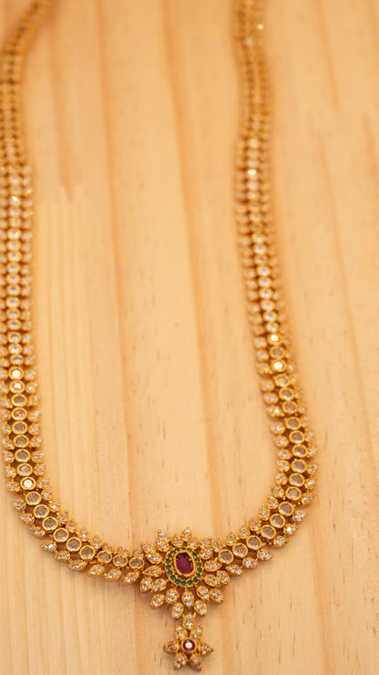 Majestic Ruby–Emerald Heritage Long Haram Set