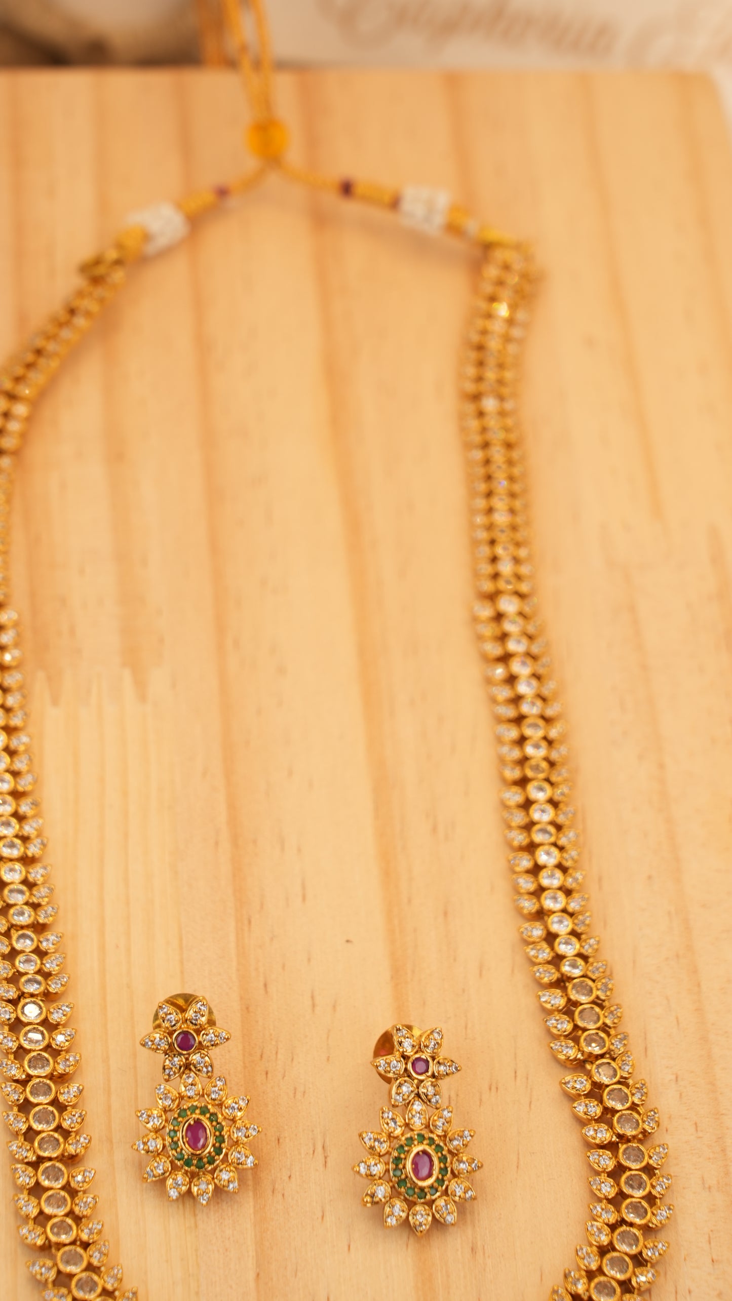 Majestic Ruby–Emerald Heritage Long Haram Set