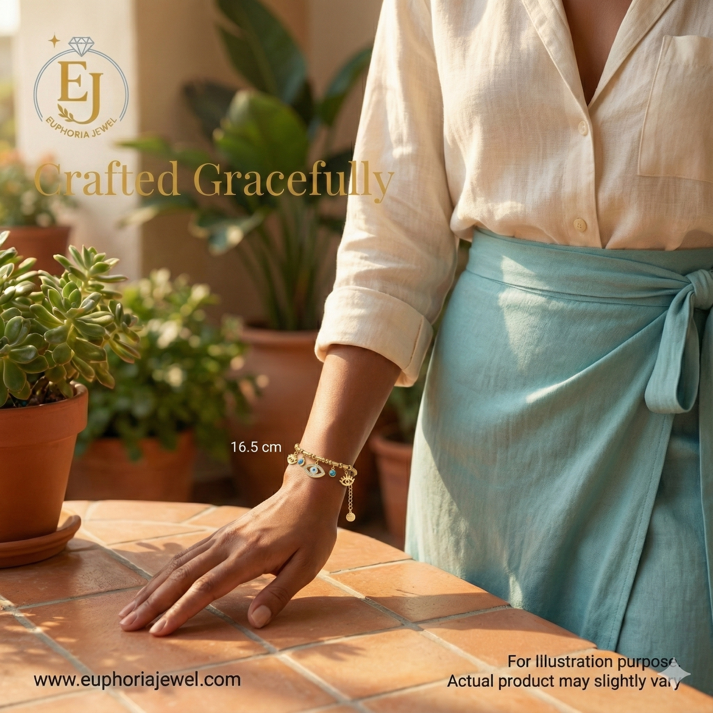 Evil Eye Harmony Charm Bracelet