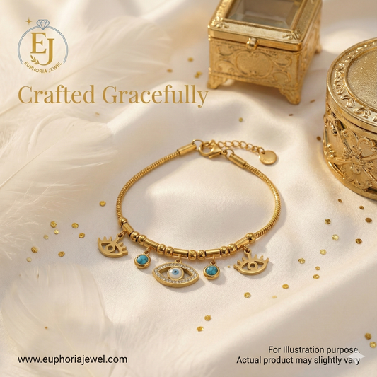 Evil Eye Harmony Charm Bracelet