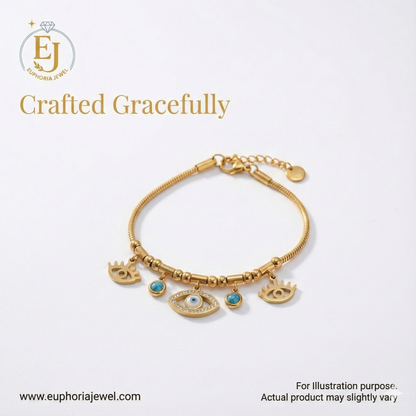 Evil Eye Harmony Charm Bracelet