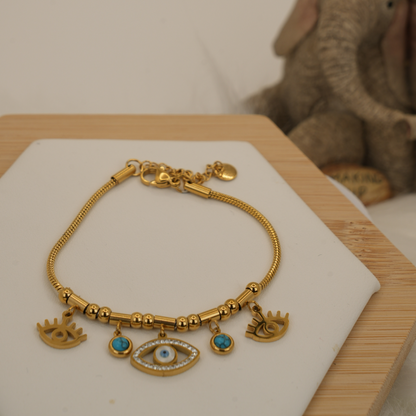 Evil Eye Harmony Charm Bracelet
