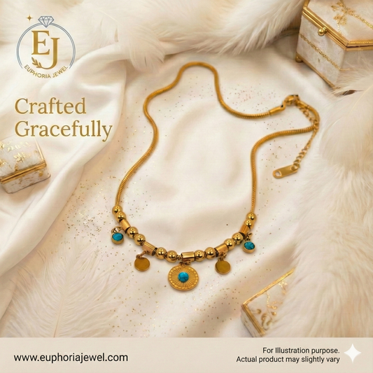 Aurelia Turquoise Charm Necklace