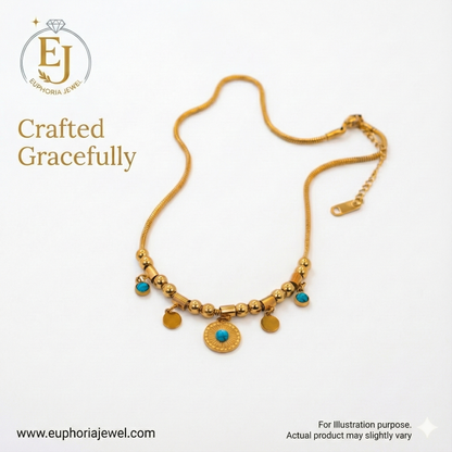 Aurelia Turquoise Charm Necklace