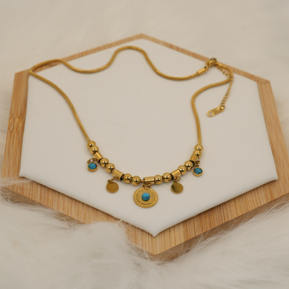 Aurelia Turquoise Charm Necklace