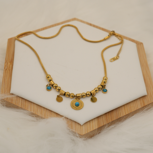 Aurelia Turquoise Charm Necklace