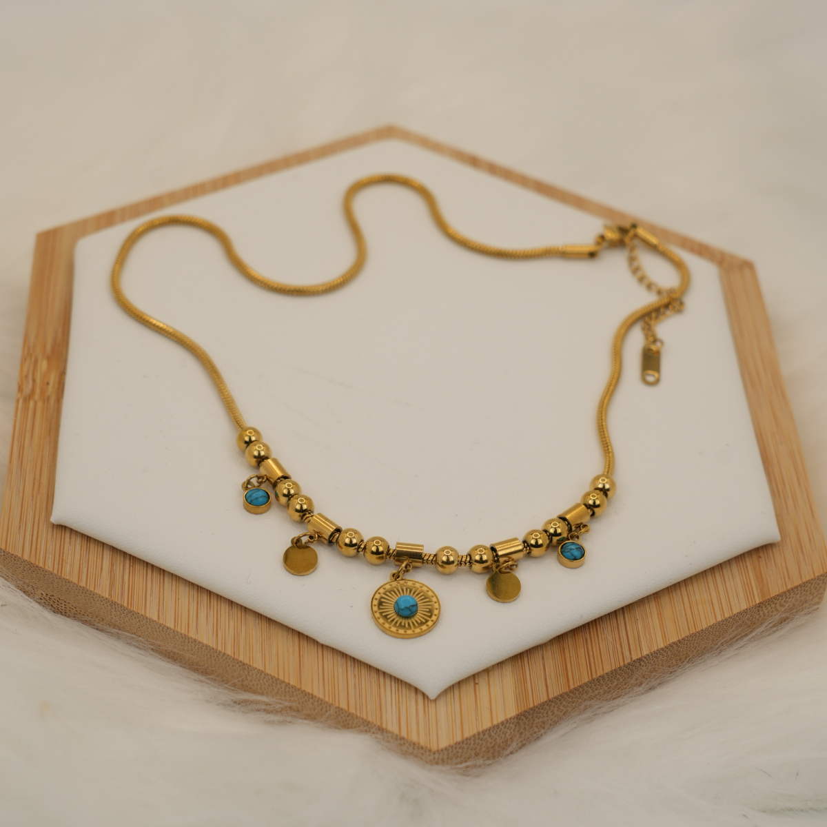 Aurelia Turquoise Charm Necklace