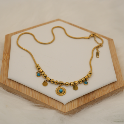 Aurelia Turquoise Charm Necklace