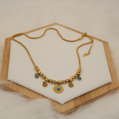 Aurelia Turquoise Charm Necklace